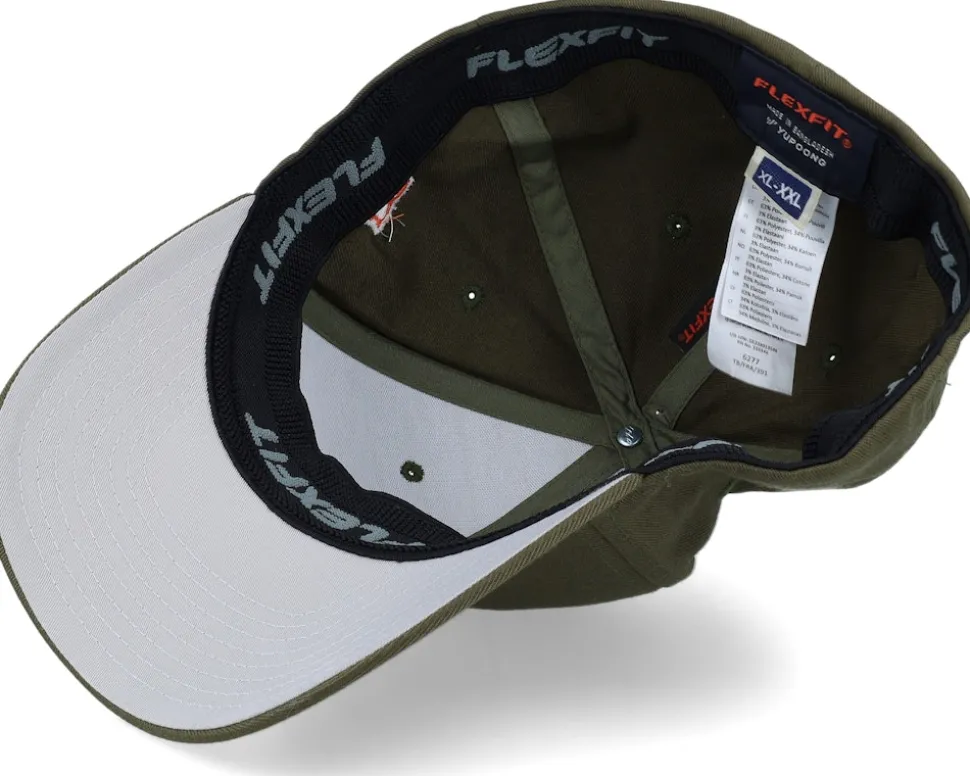 Old English Logo Olive Flexfit - Bearded Man