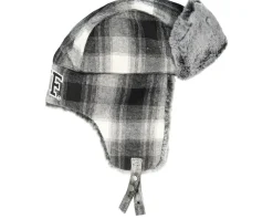 Ombre Plaid Aviator Hat Black Trapper - HUF