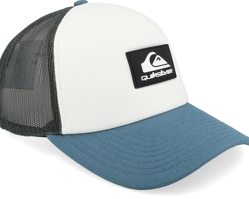 Omnipotent White/Blue/Charcoal Foam A-Frame Trucker - Quiksilver