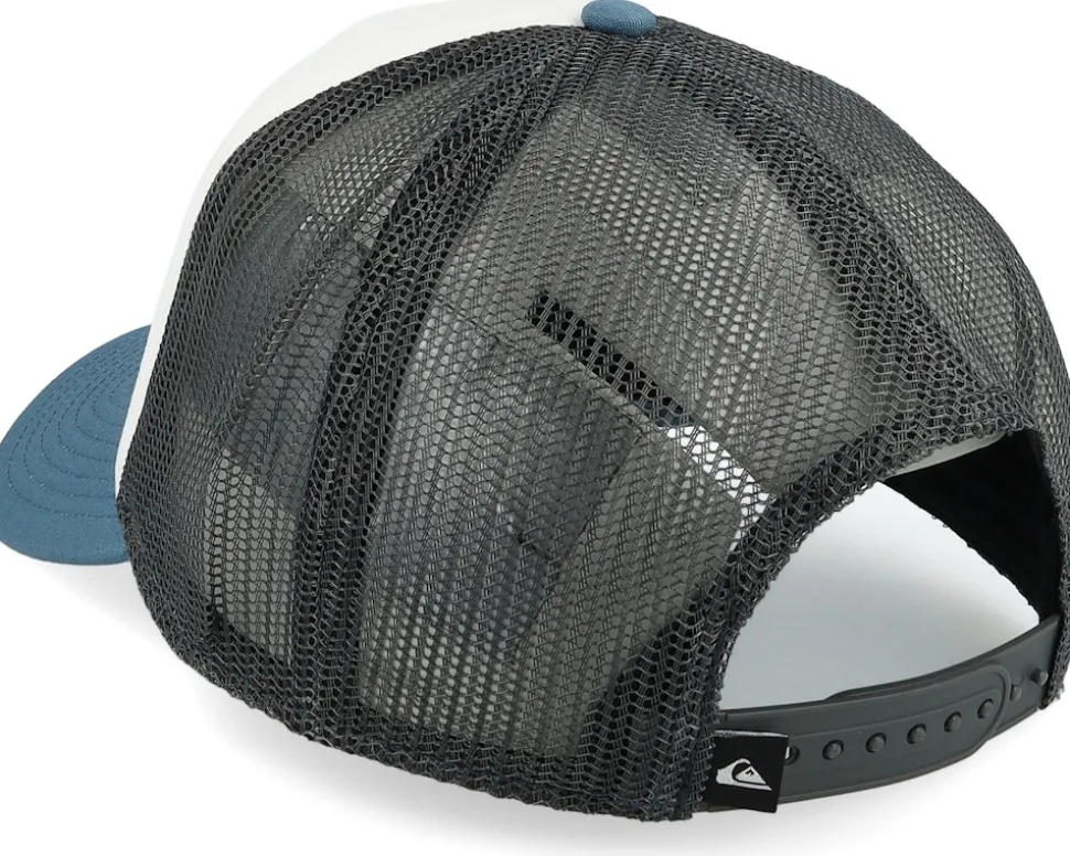 Omnipotent White/Blue/Charcoal Foam A-Frame Trucker - Quiksilver