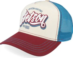 One For All Wine/Off White A-Frame Trucker - Stetson