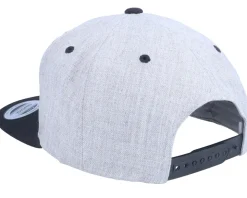 One Line Dog Heather Grey/Black Snapback - Iconic