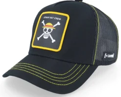 One Piece Logo Black Trucker - Capslab
