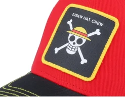 One Piece Logo Red/Black/White Trucker - Capslab