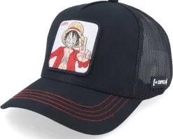 One Piece Luffy Black Trucker - Capslab
