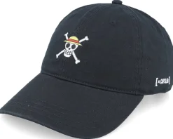 One Piece Skull Black Dad Cap - Capslab