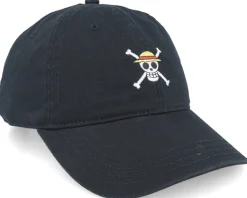 One Piece Skull Black Dad Cap - Capslab