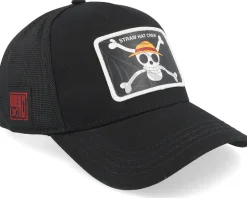 One Piece Straw Hat Crew Black A-Frame Trucker - Capslab