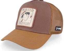 One Piece Wanted Brown Trucker - Capslab