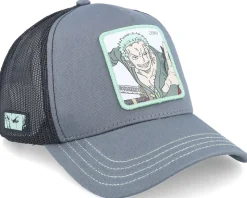 One Piece Zoro Grey/Black A-Frame Trucker - Capslab