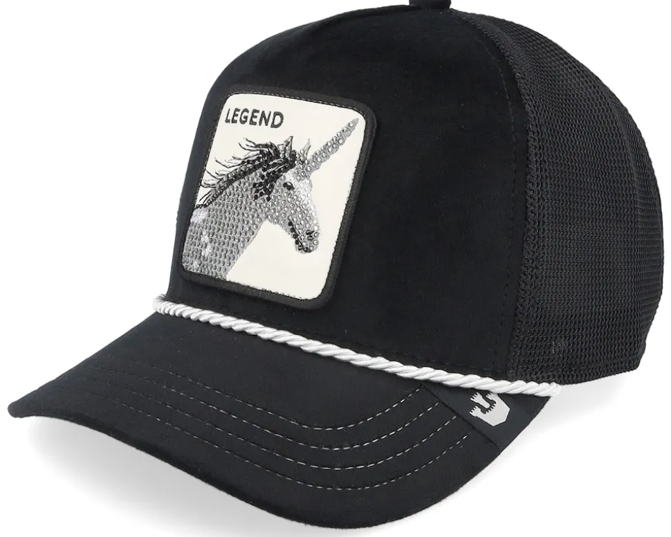 Onyx Legend Velvet Jewel Tones Black A-Frame Trucker - Goorin Bros.
