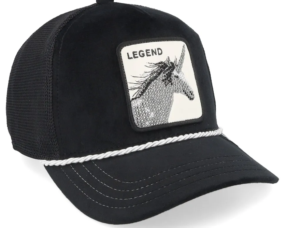 Onyx Legend Velvet Jewel Tones Black A-Frame Trucker - Goorin Bros.