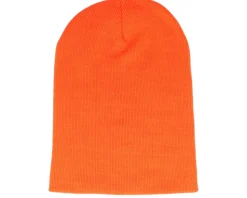 Orange Long Blank Beanie - Beechfield