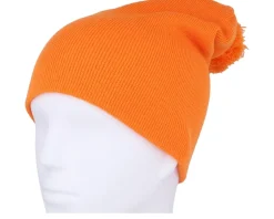 Orange Pom Blank Beanie - Beechfield