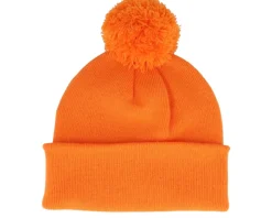 Orange Pom Blank Beanie - Beechfield