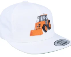 Orange Tractor White Snapback - Kiddo Cap