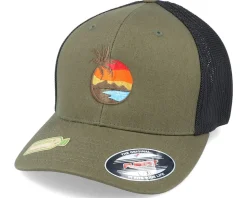 Organic Aloha Sunset Olive Mesh Flexfit - Iconic