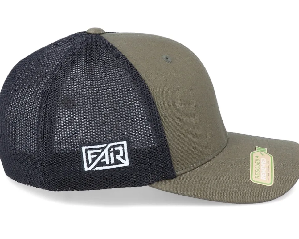 Organic Fair Logo Trucker Olive/Black Flexfit - Fair