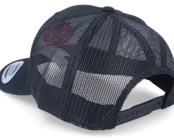 Organic Red Rose Petal Black Trucker - Iconic