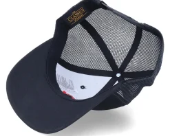 Organic Red Rose Petal Black Trucker - Iconic