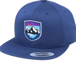 Organic Starry Mountain Badge Navy Snapback - Wild Spirit