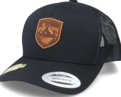 Organic Starry Mountain Patch Black Trucker - Wild Spirit