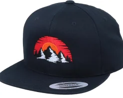 Organic Sunset Mountain Black Snapback - Wild Spirit