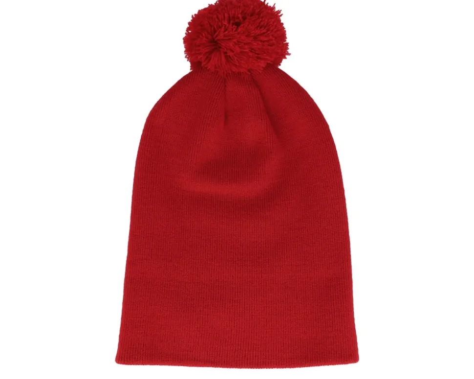Original Pom Pom Classic Red Beanie - Beechfield