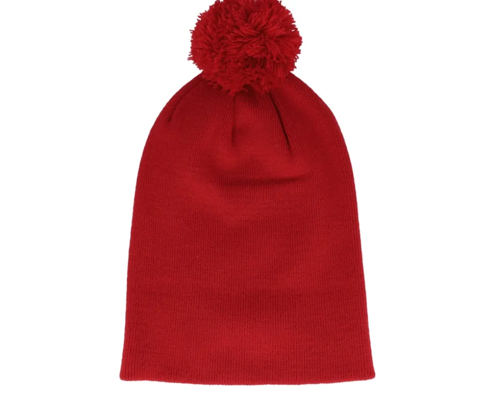 Original Pom Pom Classic Red Beanie - Beechfield