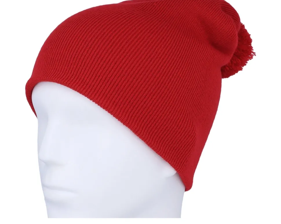 Original Pom Pom Classic Red Beanie - Beechfield