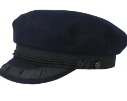 Oscar Wool Dark Marin Flat Cap - CTH Ericson