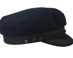 Oscar Wool Dark Marin Flat Cap - CTH Ericson