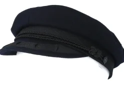 Oscar Wool Dark Marin Flat Cap - CTH Ericson