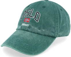 Oslo Norway Washed Red Dad Cap - Iconic