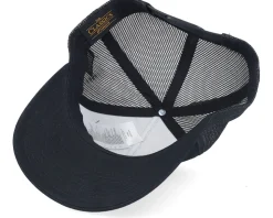 Outlaw With Revolver Black A-Frame Trucker - Bearded Man