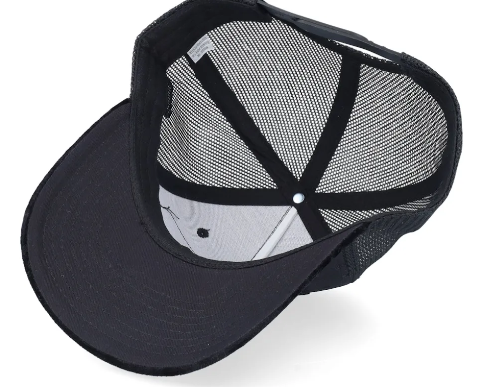 Outlaw With Revolver Velvet Black A-Frame Trucker - Bearded Man