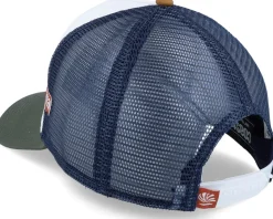 Oysters & Beer White/Olive/Navy Coastal Trucker - Coastal