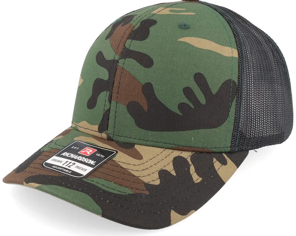 112p Green Camo/Black Trucker - Richardson