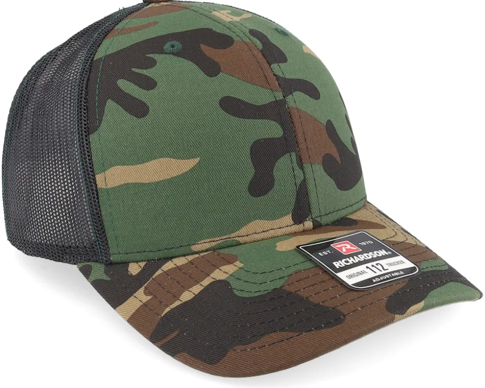 112p Green Camo/Black Trucker - Richardson