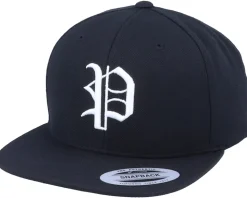 P Letter 3D Black Snapback - Iconic