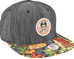 6p Sb Frida Linen Rev. Black Snapback - Djinns