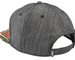 6p Sb Frida Linen Rev. Black Snapback - Djinns