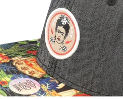 6p Sb Frida Linen Rev. Black Snapback - Djinns
