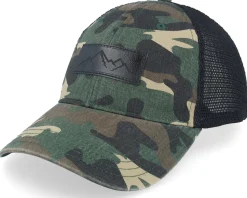 111p Small Box Mountain Patch Camo/Black Trucker - Wild Spirit