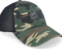 111p Small Box Mountain Patch Camo/Black Trucker - Wild Spirit