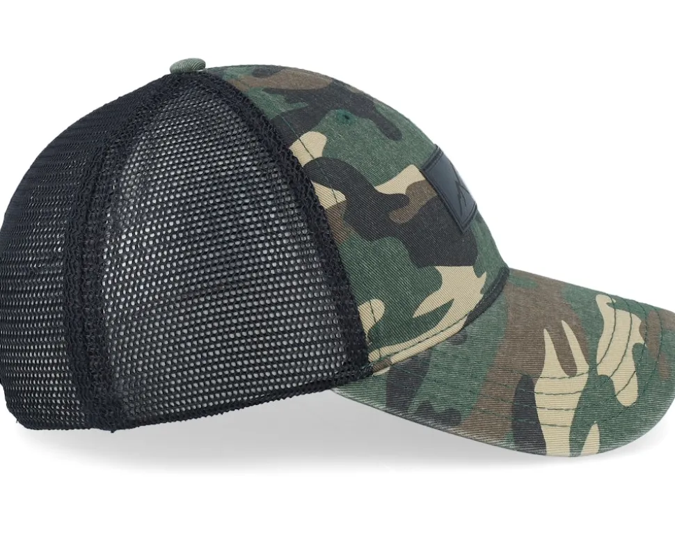 111p Small Box Mountain Patch Camo/Black Trucker - Wild Spirit