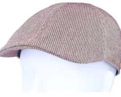 Paddy Stripes Brown Flat Cap - Mayser