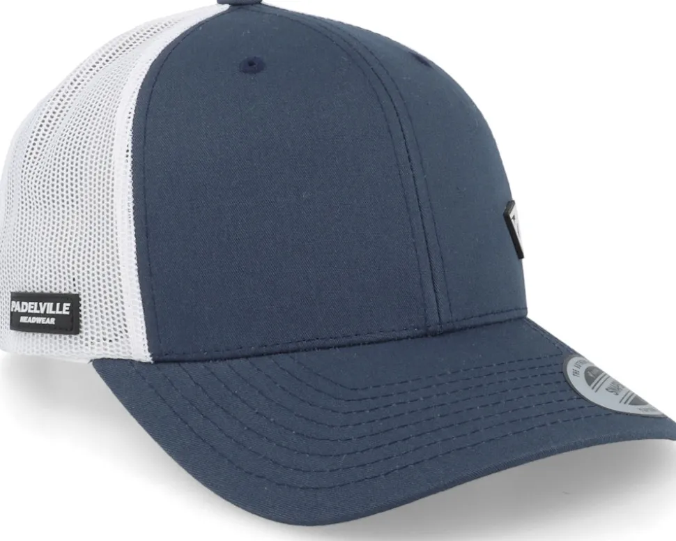 Padel Headwear White Rubber Navy/white Trucker - Padelville