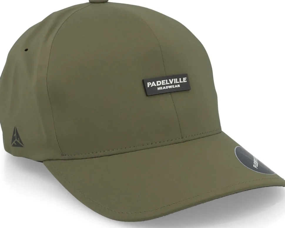 Padel Headwear White Rubber Olive Delta Flexfit - Padelville