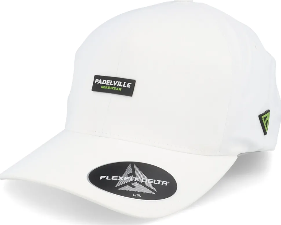Padel Headwear White Rubber Olive Delta Flexfit - Padelville